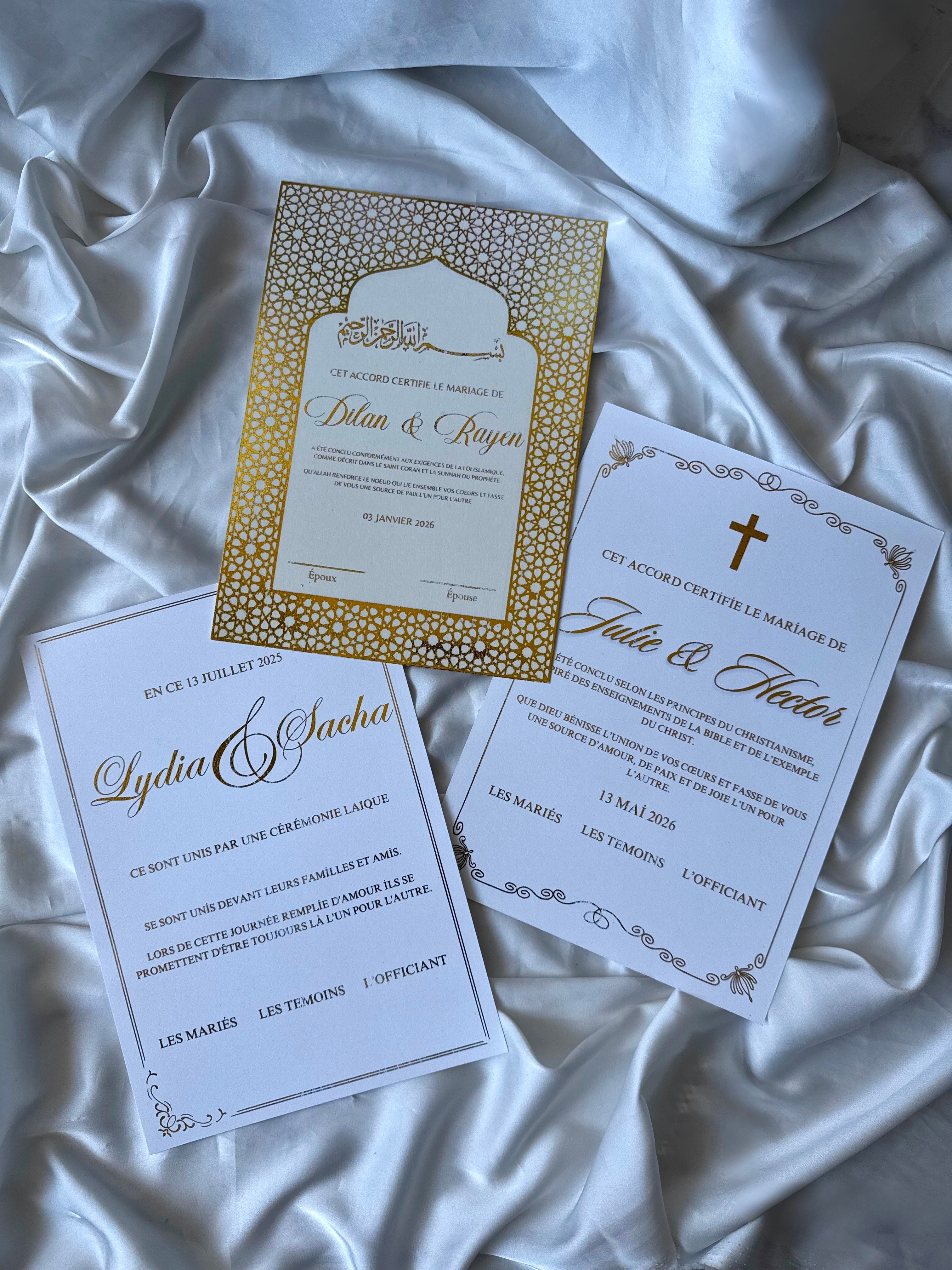 Contrat de mariage