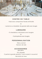 Nos forfaits décoration de table