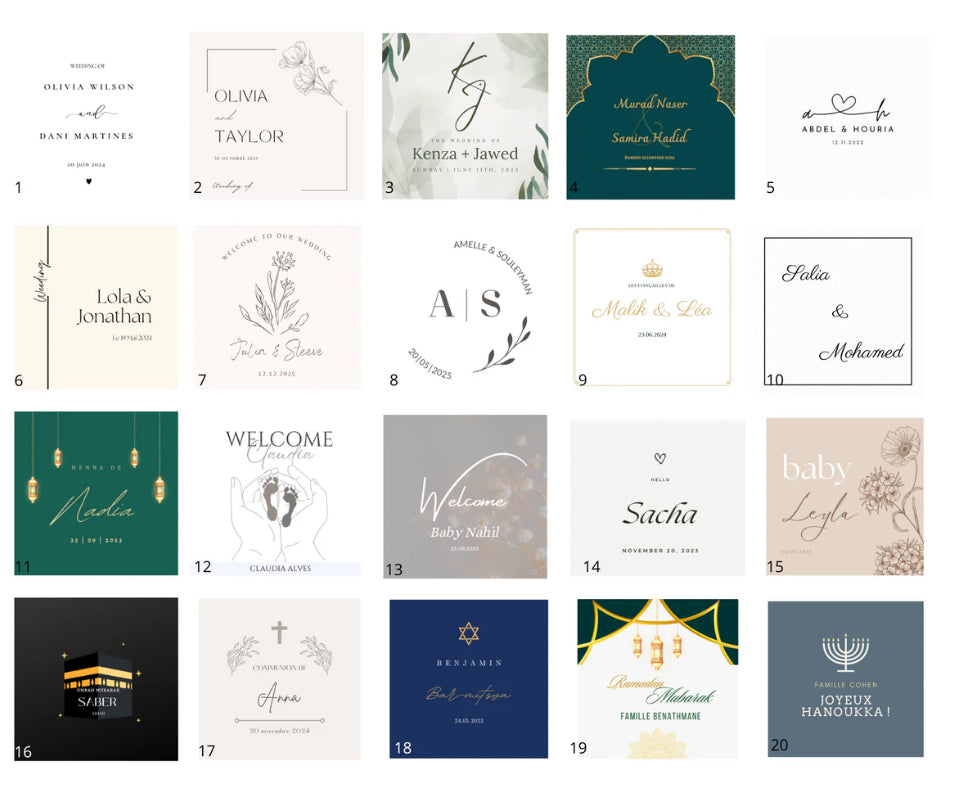 Welcome card with chocolate