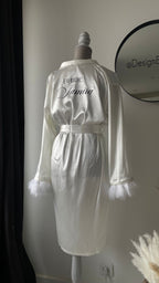 Feather bathrobe