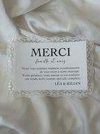 Carte de remerciement